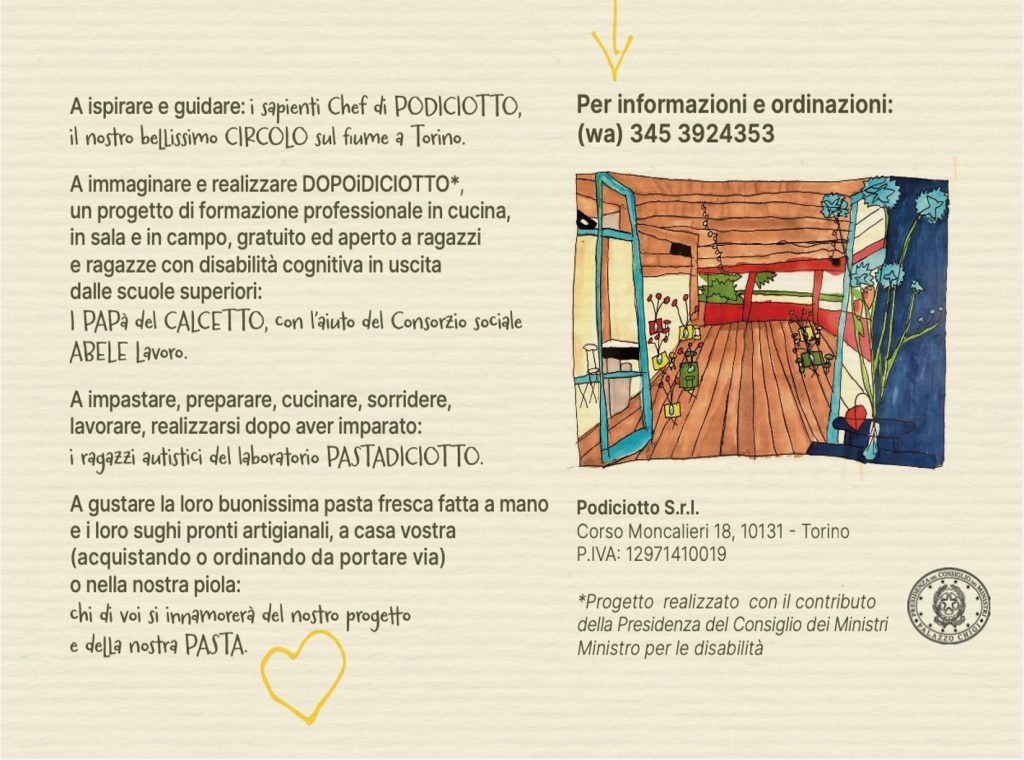Laboratorio di Pasta artigianale PASTADICIOTTO- retro